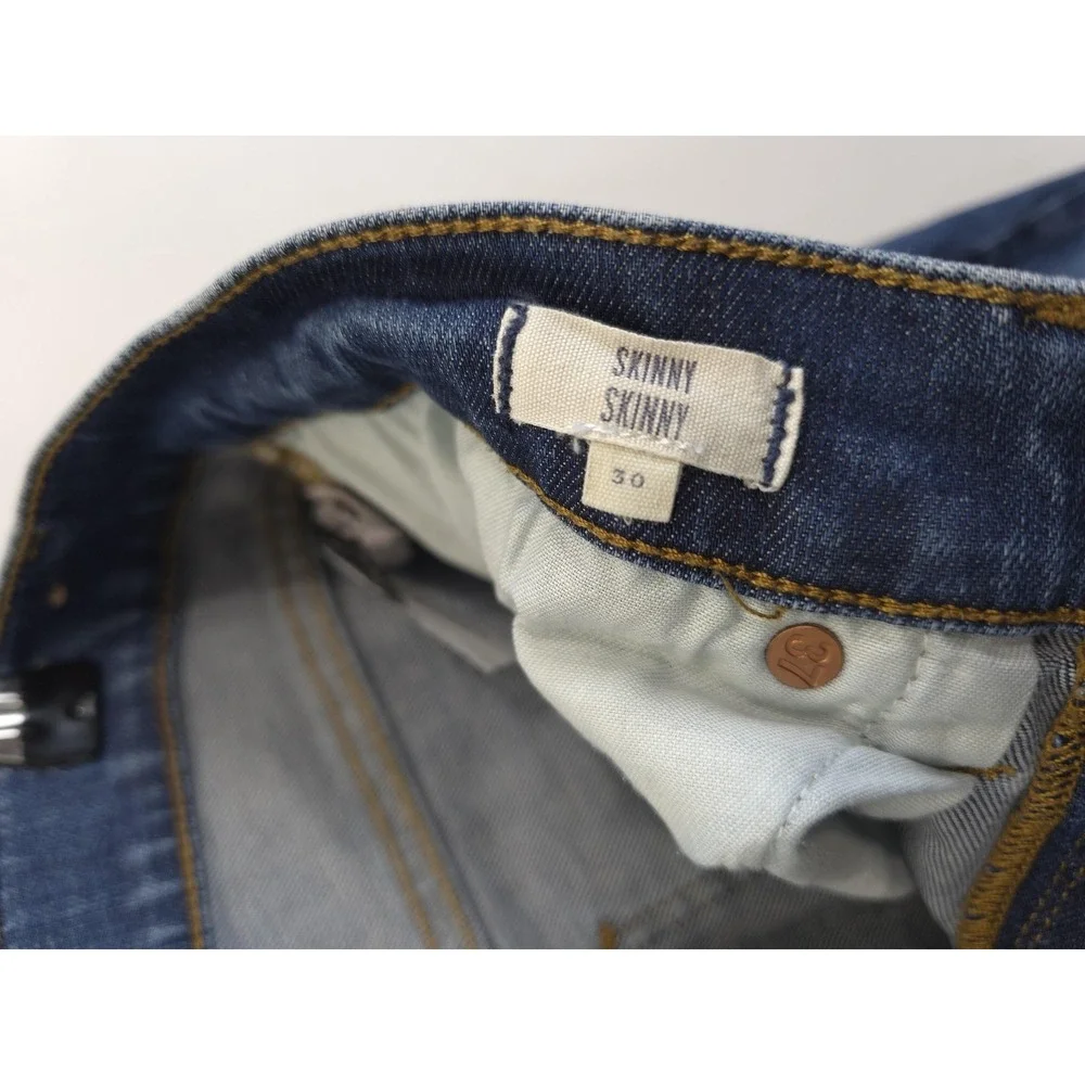 Madewell Skinny Skinny‎ Jeans Women 30 Blue Distressed Stretch Denim Mid Rise